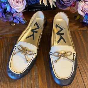 Anne Klein Loafers - Navy & White Billy Jean sz8